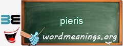 WordMeaning blackboard for pieris